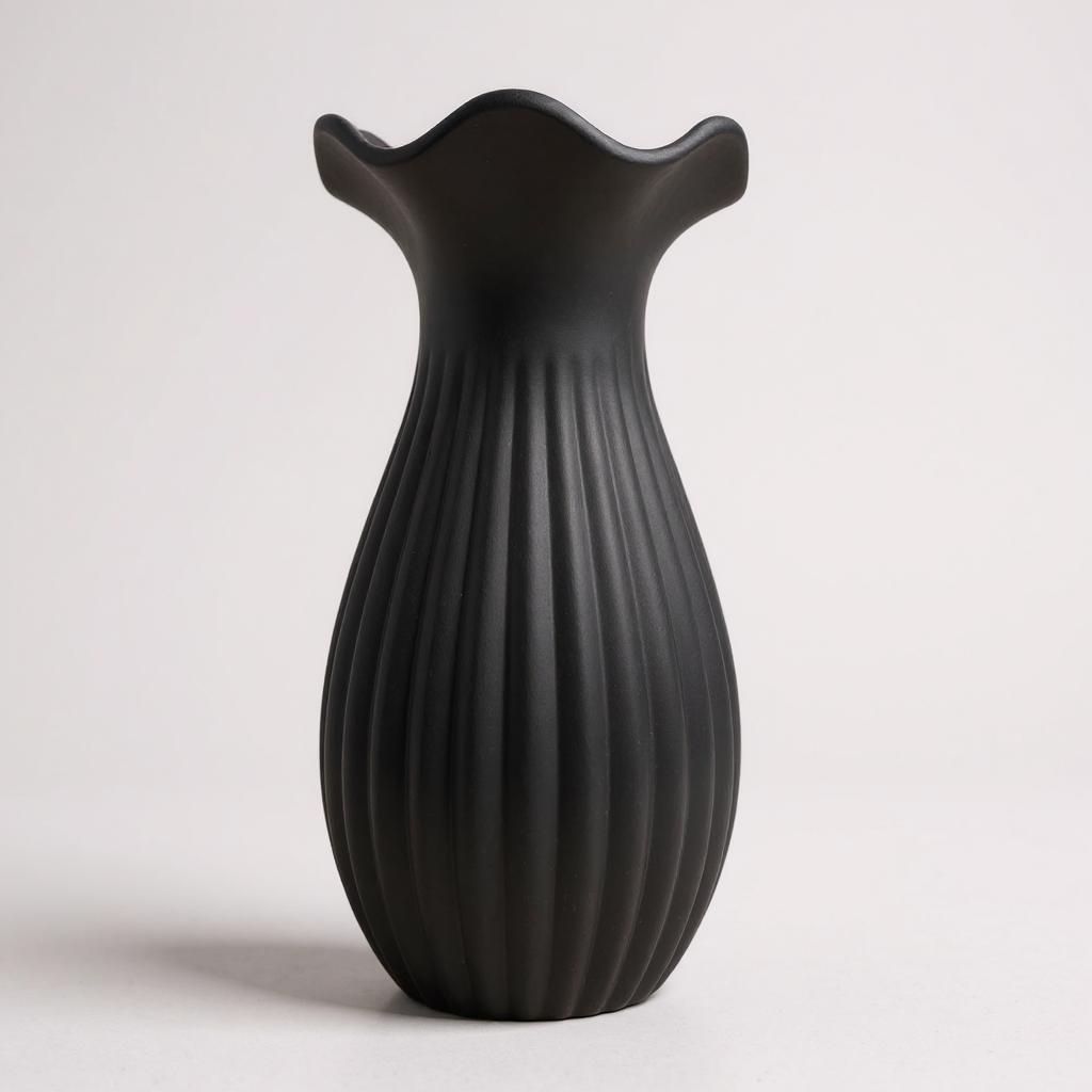 Traditional Black Ceramic Vase