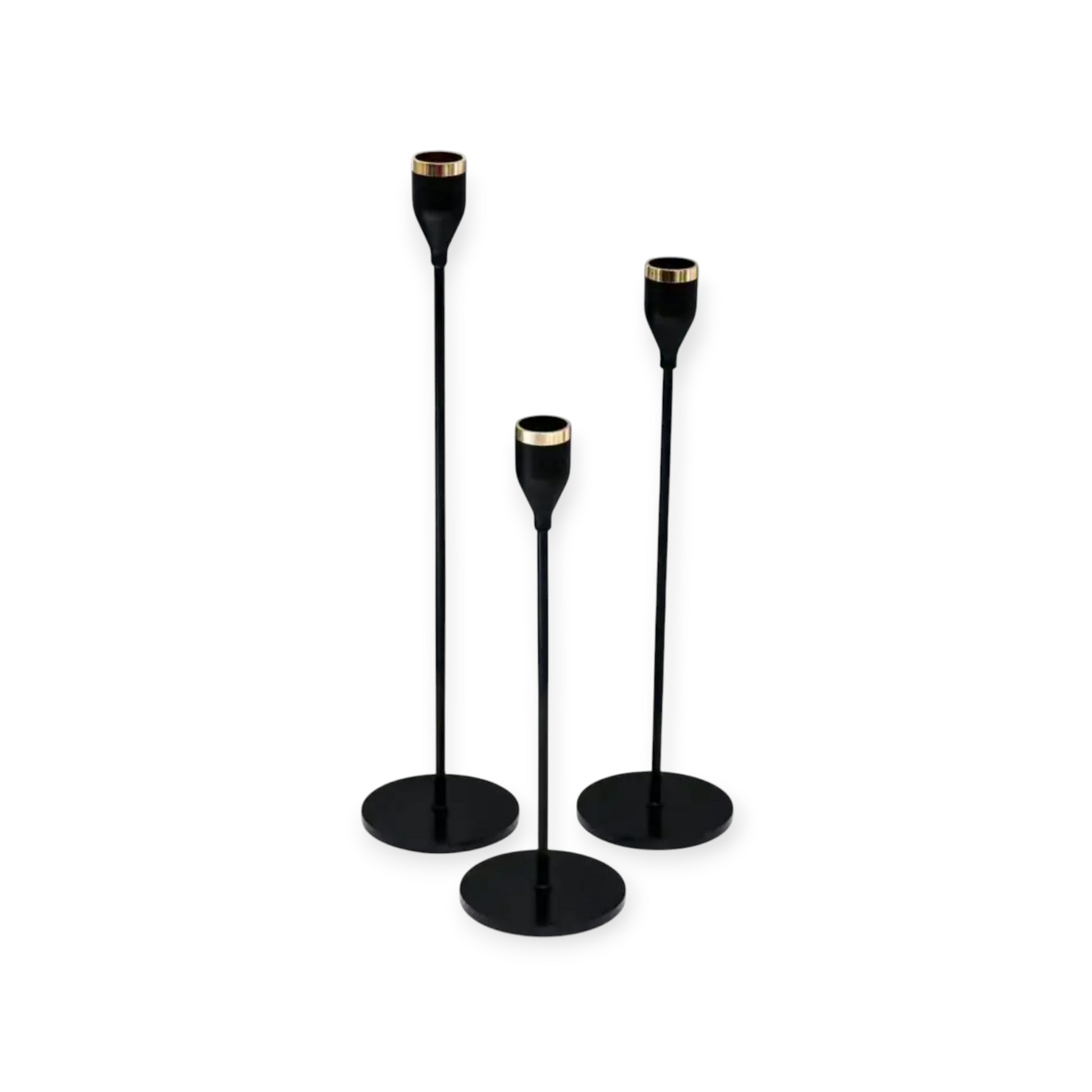 Black Candle Stand - Set of 3