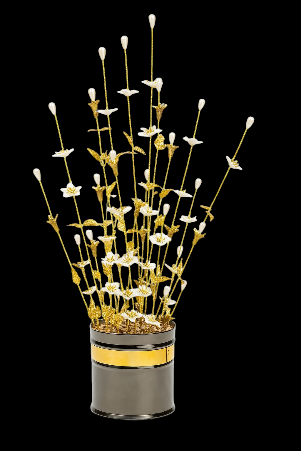 Ivory Bloom Luxe Floral Pot