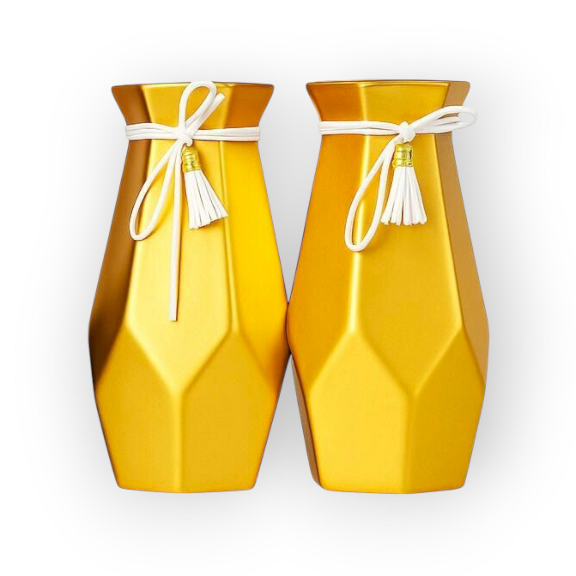 Modern Gold Matte Vases – Set of 2