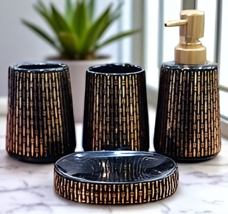 Black Bathroom Set